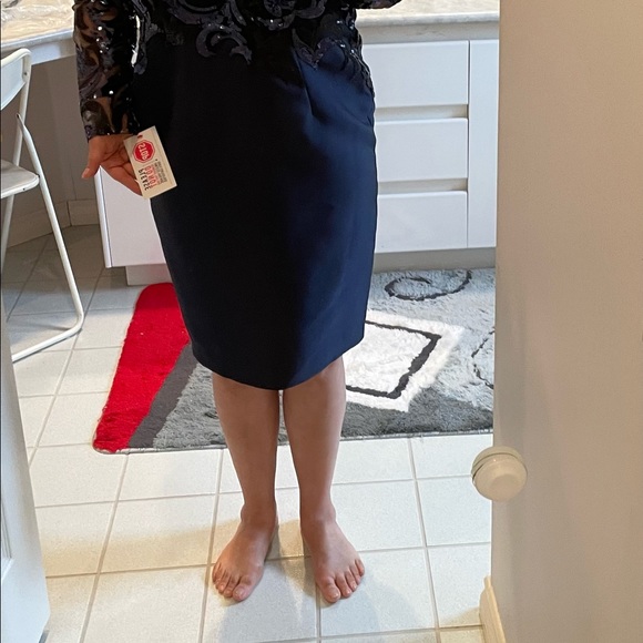 Cocktail dress,navy blue Color - Picture 3 of 7